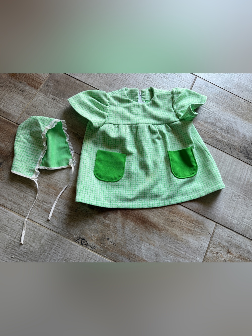 Vintage Infant Babydoll Dress with Bonnet